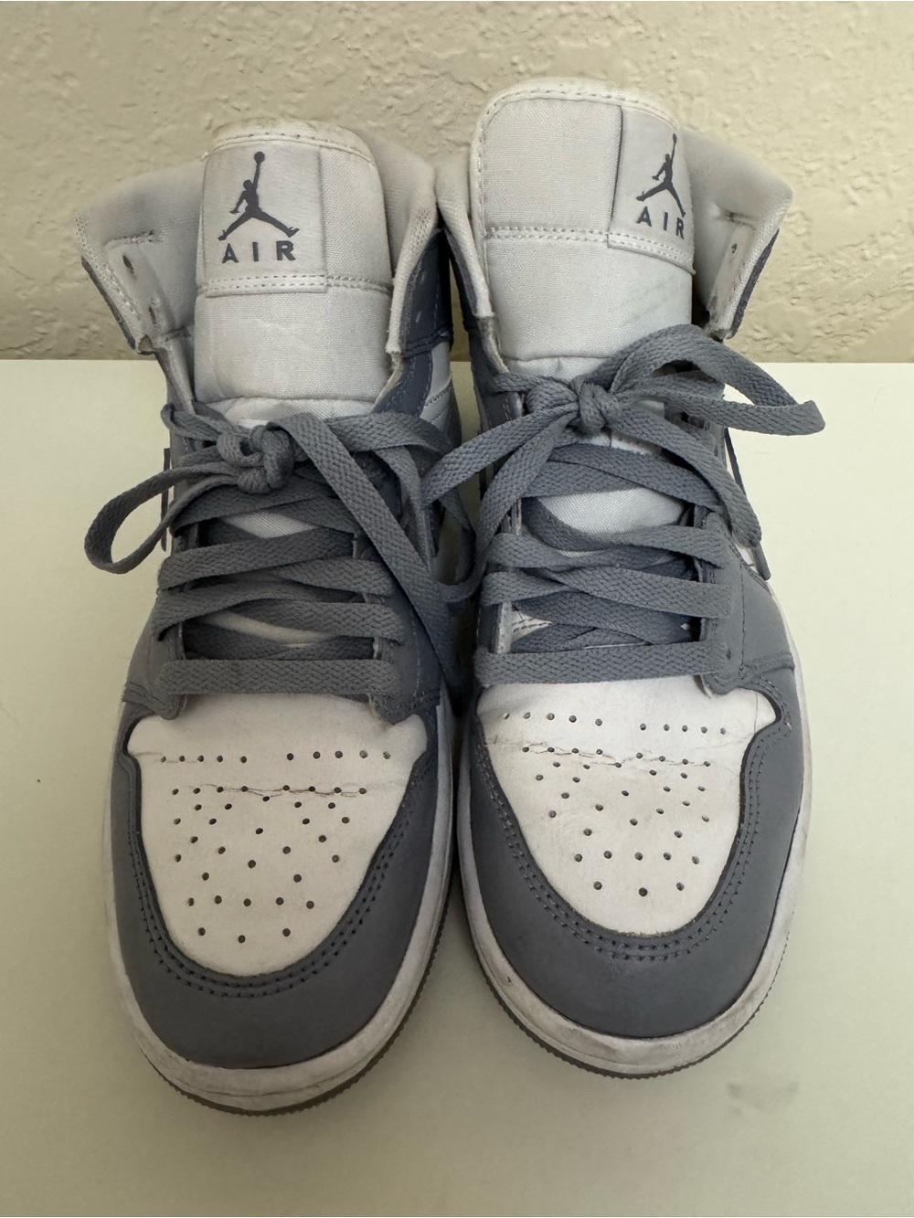 Nike Air Jordan High-Top Sneakers in White and Gray